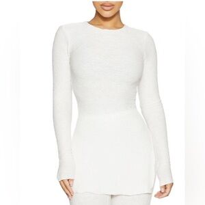 NAKED WARDROBE RIBBED SIDE SPLIT TOP!